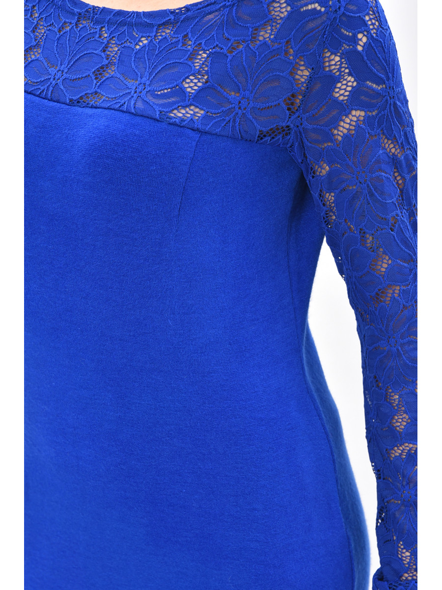 Платье женское однотонное синего цвета 8074 209043C