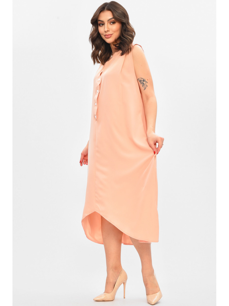 Платье женское полубатальное розового цвета 8252 209046C