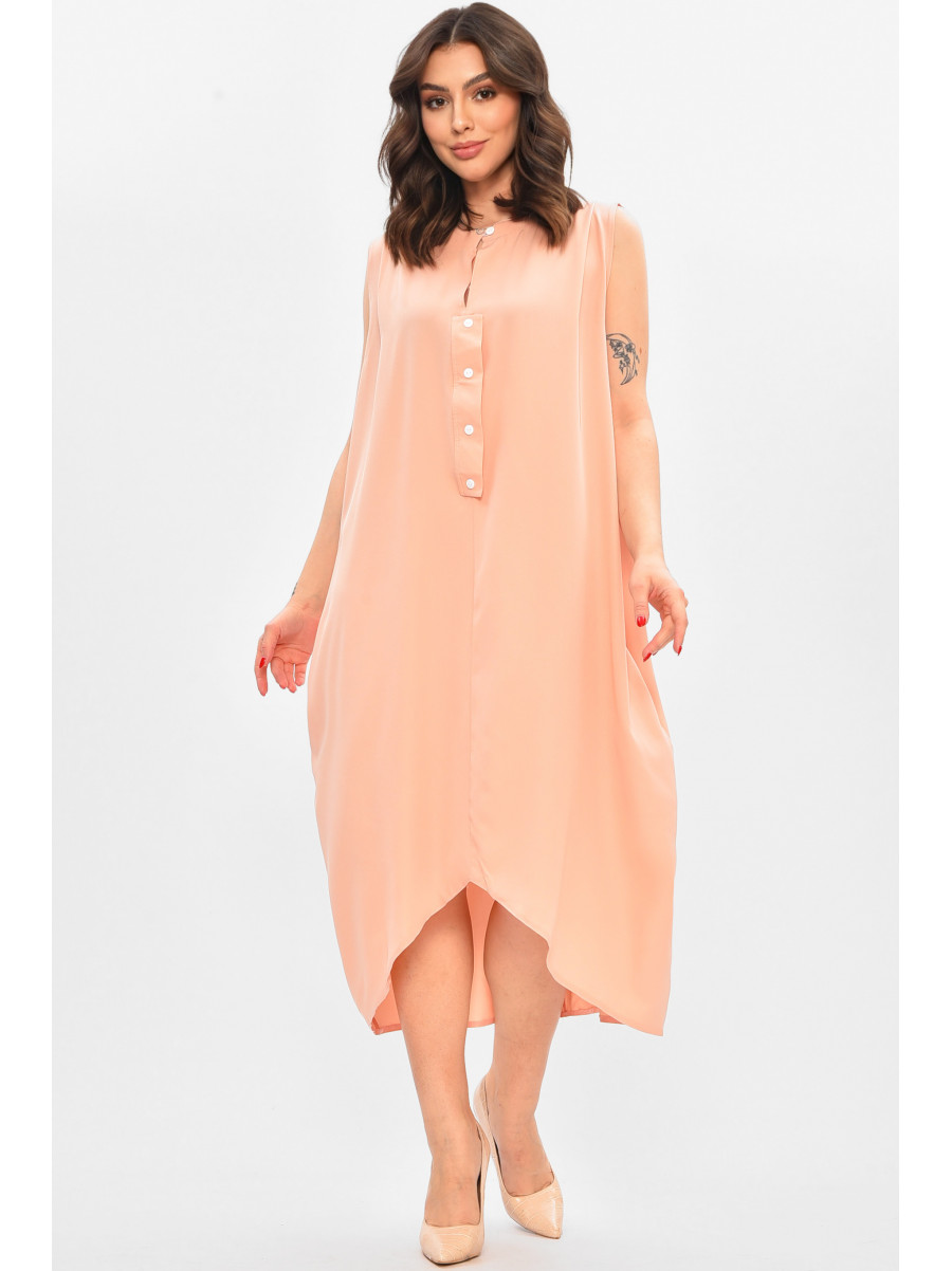 Платье женское полубатальное розового цвета 8252 209046C