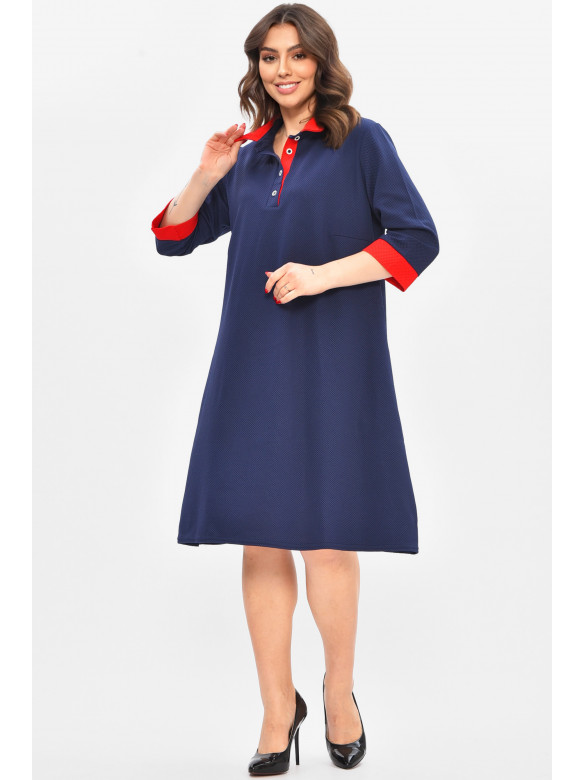 Сукня жіноча напівбатальна темно-синього кольору 8163 209047C