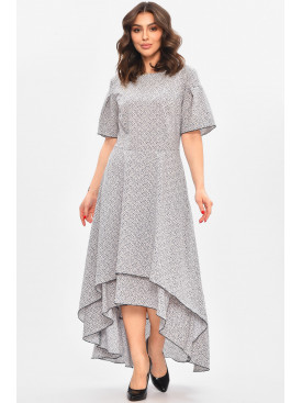 Платье женское белого цвета с принтом 209048C Платье женское белого цвета с принтом 209048C