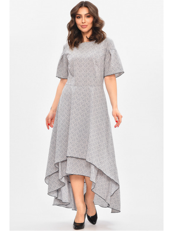 Платье женское белого цвета с принтом 209048C