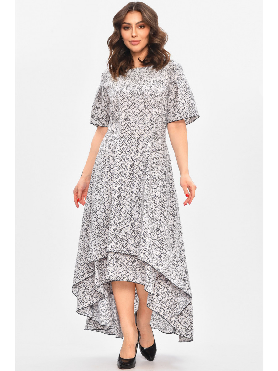 Платье женское белого цвета с принтом 209048C