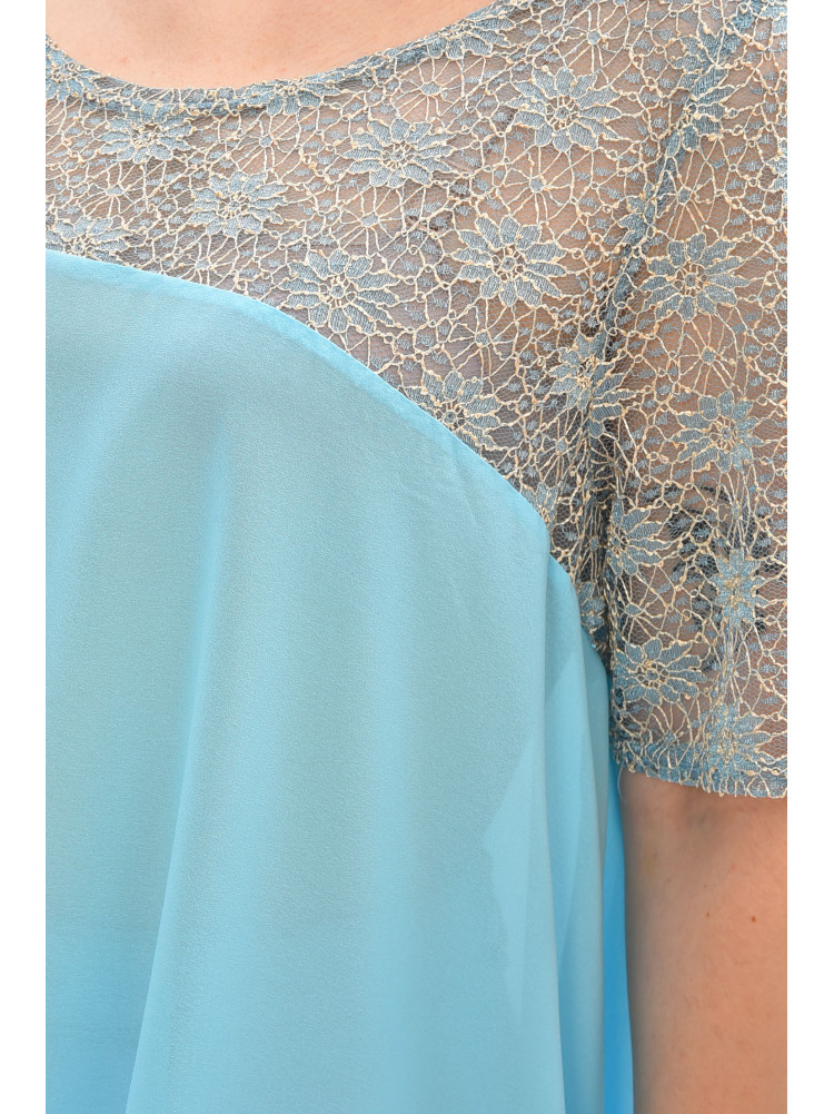 Блуза женская полубатальная голубого цвета цвета 8277 209049C