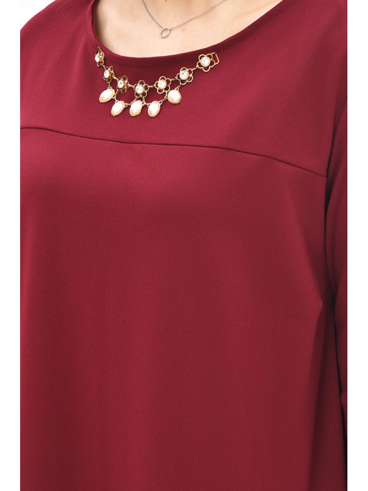 Платье женское полубатальное бордового цвета 8203 209050C