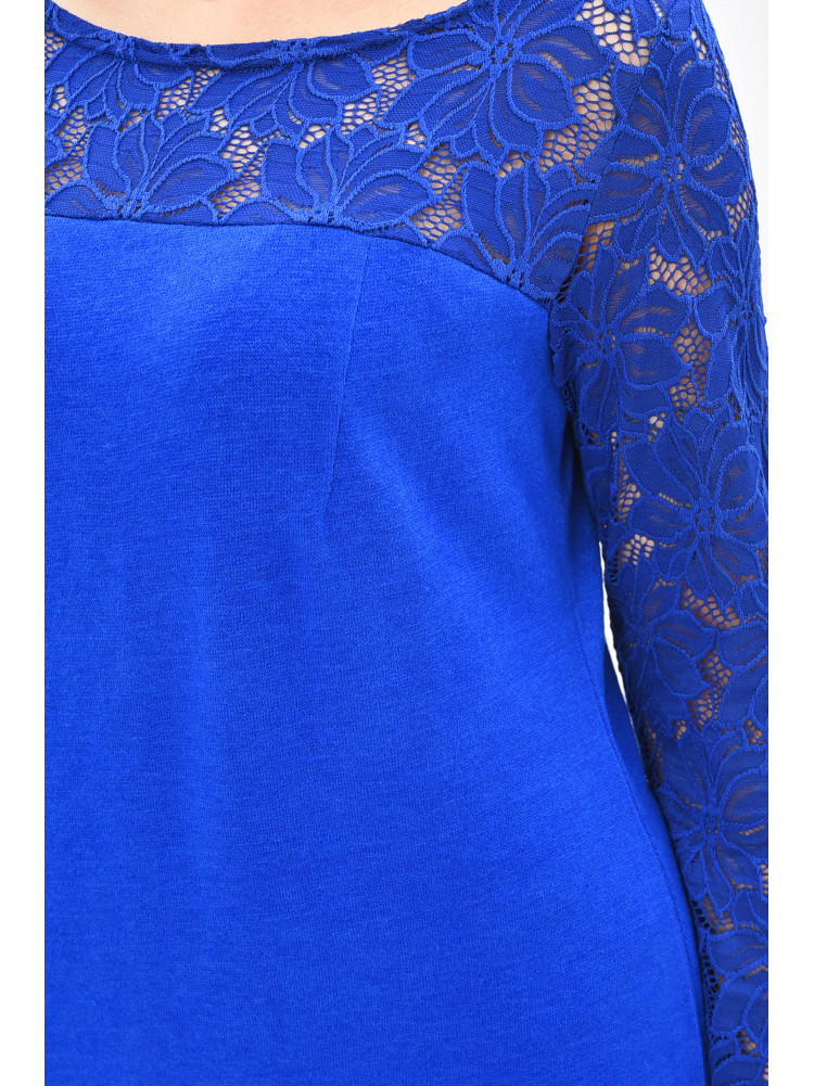 Платье женское однотонное синего цвета 8074 209051C