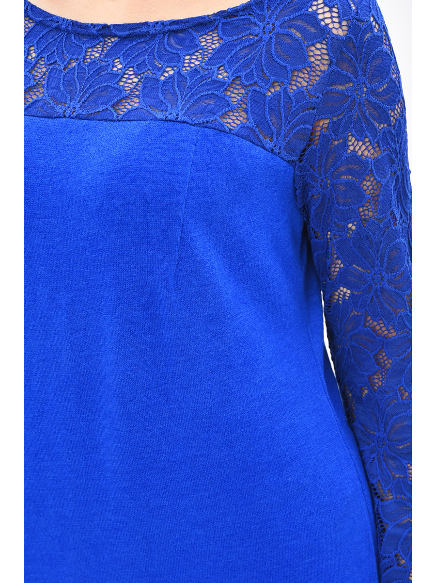 Платье женское однотонное синего цвета 8074 209051C