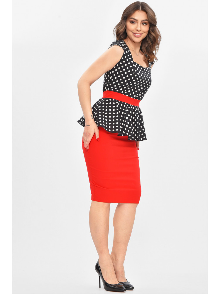 Платье женское черного цвета с принтом 8171 209052C