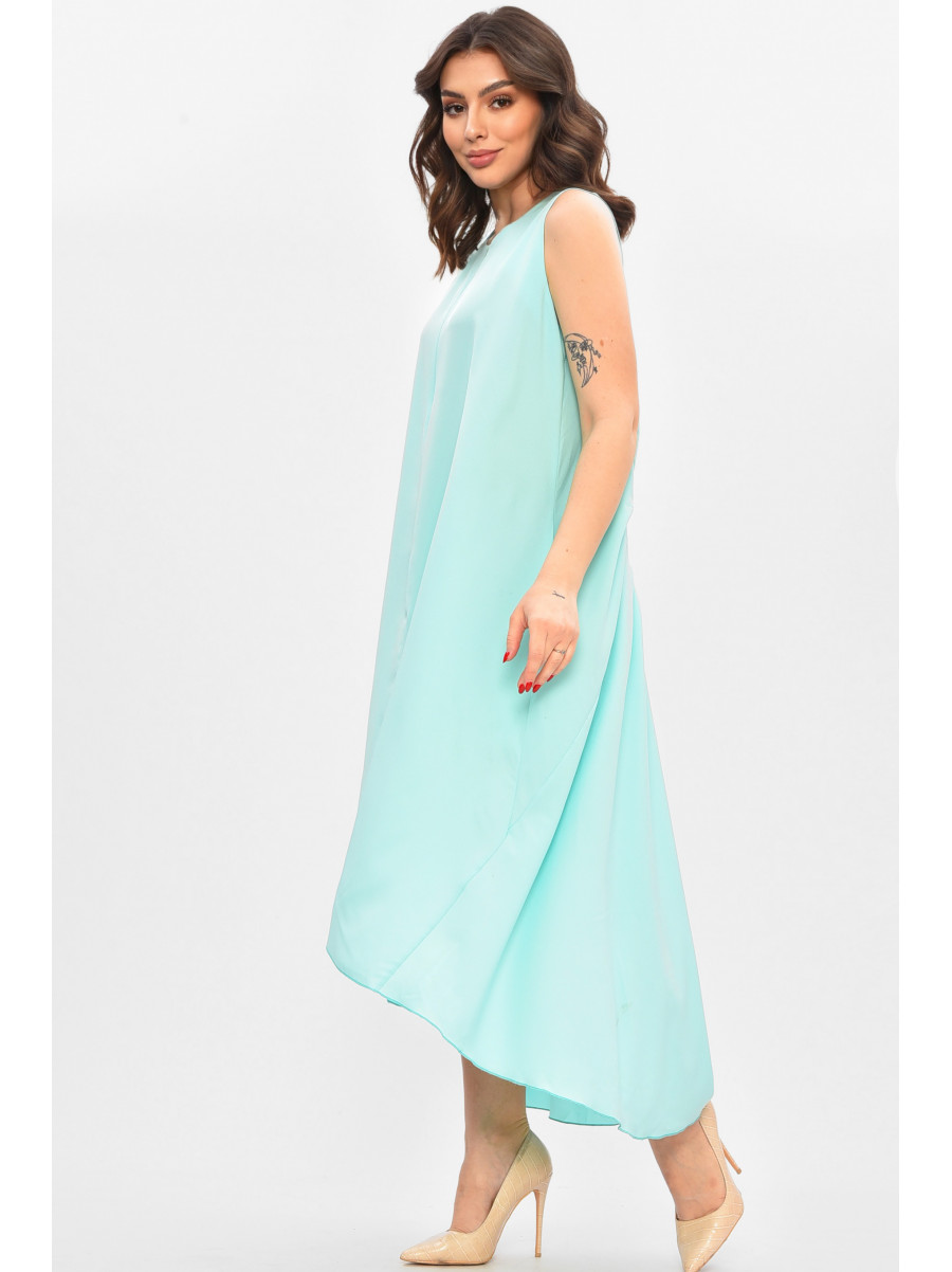 Платье женское батальное мятного цвета 8315 209054C