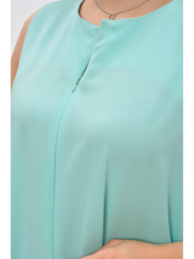 Платье женское батальное мятного цвета 8315 209054C