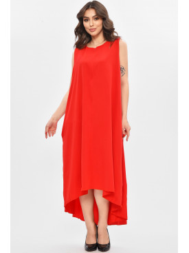 Сукня жіноча батальна червоного кольору 8315 209057C