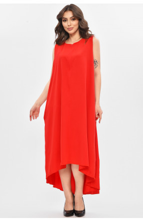 Платье женское батальное красного цвета 8315 209057C