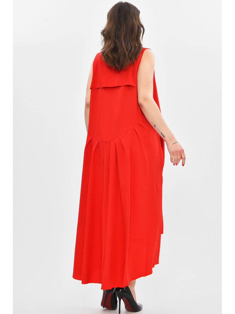 Платье женское батальное красного цвета 8315 209057C