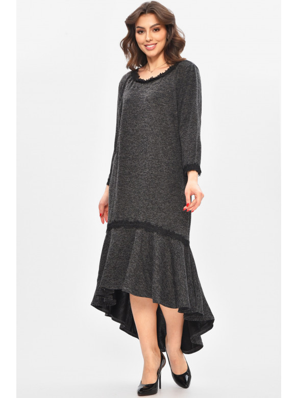 Платье женское полубатальное тёмно-синего цвета 8228 209058C