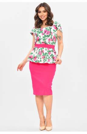 Сукня жіноча білого кольору з принтом 8171 209060C Сукня жіноча білого кольору з принтом 8171 209060C