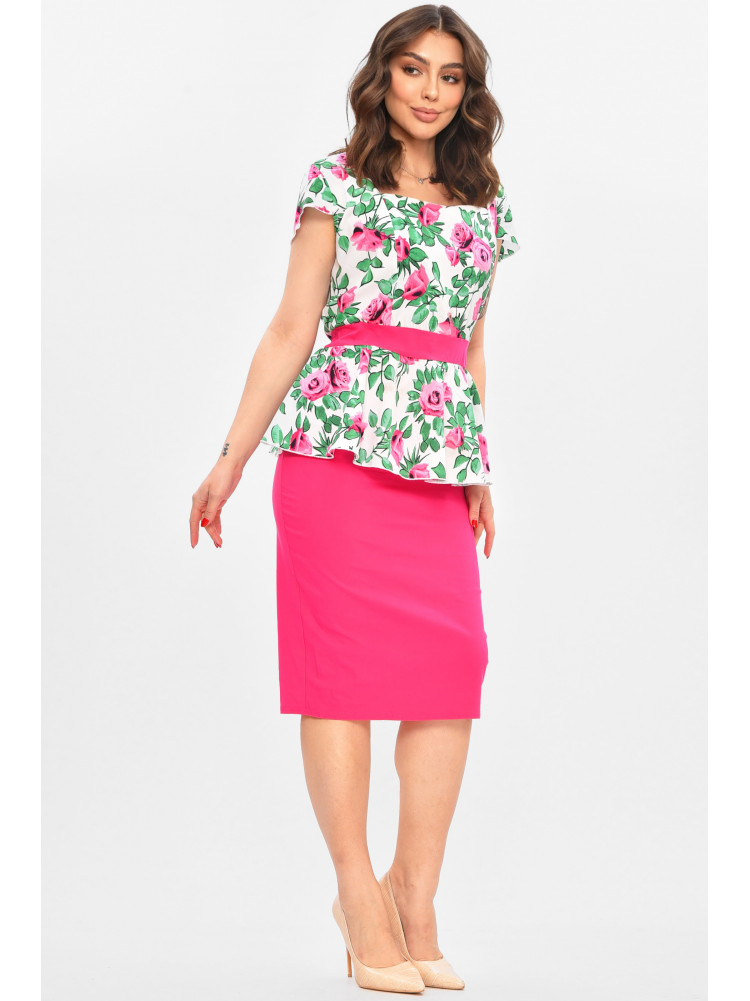 Сукня жіноча білого кольору з принтом 8171 209060C