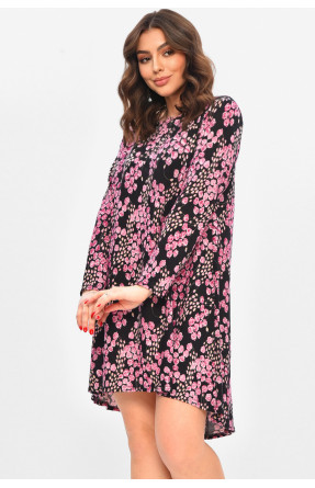 Платье женское черного цвета с принтом 8087 209061C