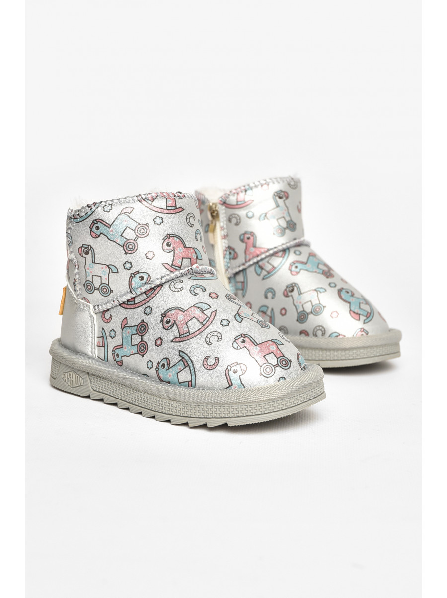 Угги детские для девочки серого цвета T7012-6 209063C