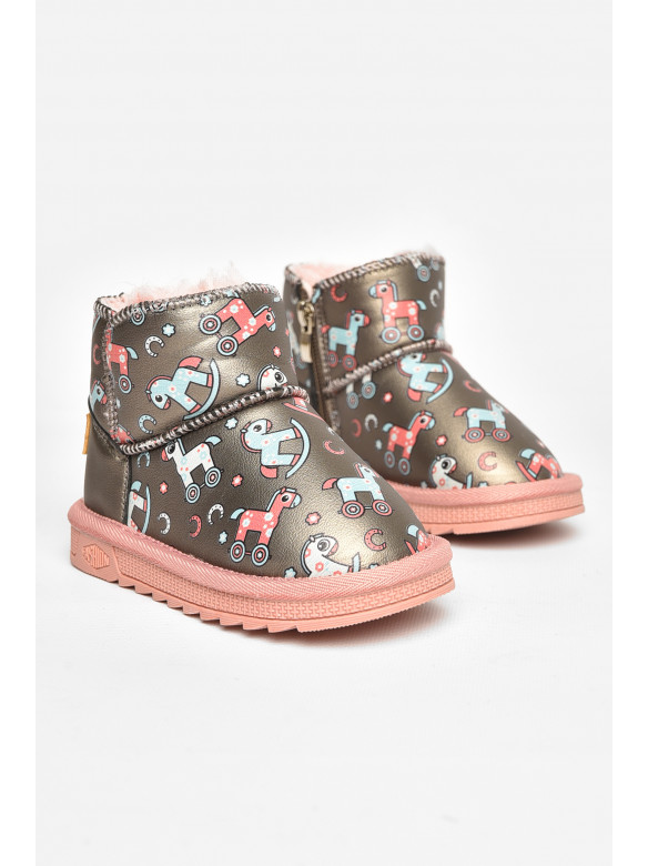 Угги детские для девочки серого цвета T7012-5 209064C