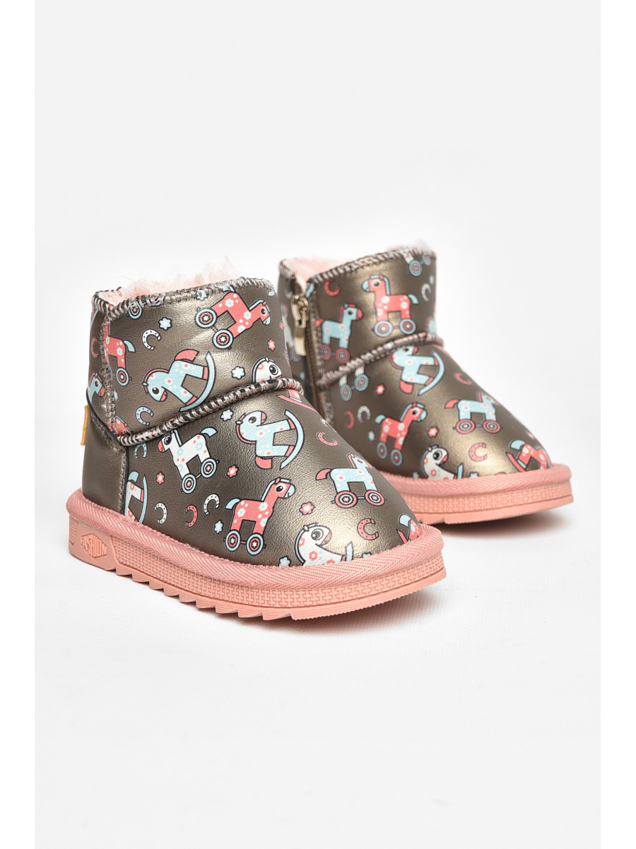 Угги детские для девочки серого цвета T7012-5 209064C