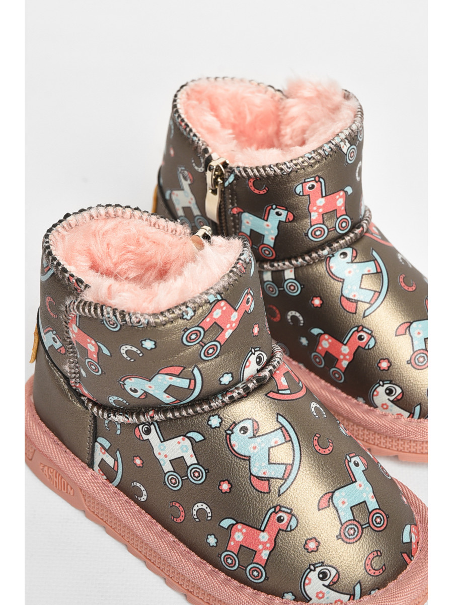 Угги детские для девочки серого цвета T7012-5 209064C