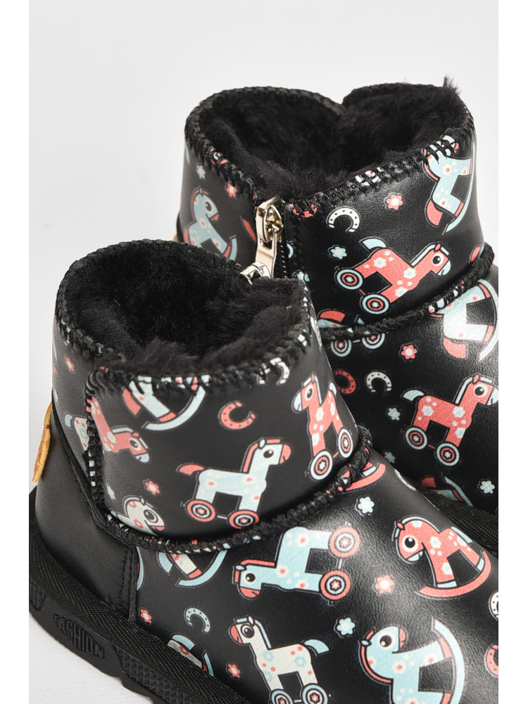 Угги детские для девочки черного цвета T7012-1 209066C