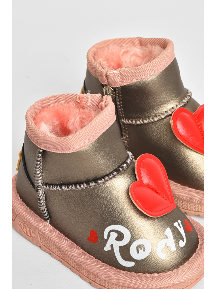 Угги детские для девочки серого цвета T7005-3 209068C