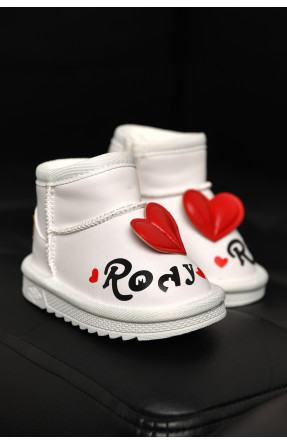 Угги детские для девочки белого цвета T7005-5 209069C