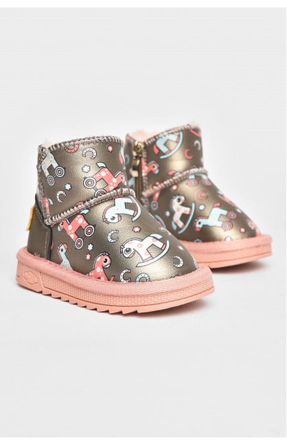 Угги детские для девочки серого цвета T7011-5 209070C Угги детские для девочки серого цвета T7011-5 209070C