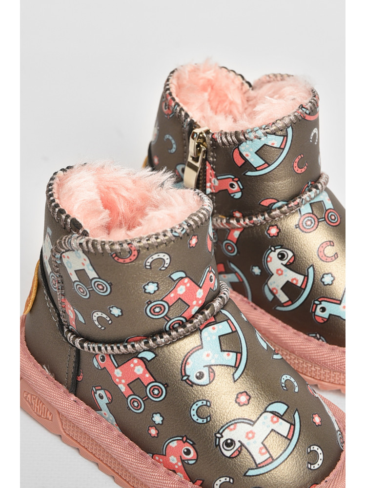 Угги детские для девочки серого цвета T7011-5 209070C