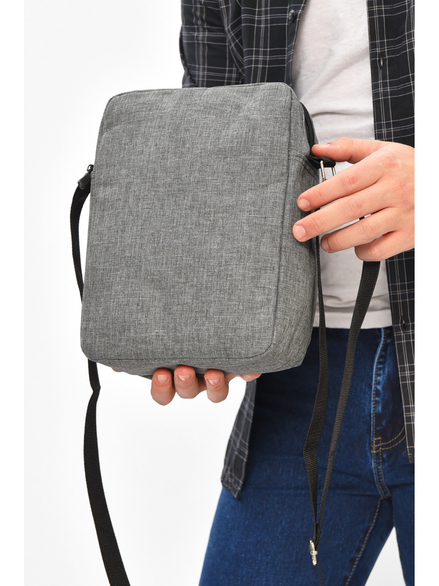 Чоловіча сумка через плече текстиль сірого кольору 611 209073C