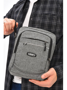 Чоловіча сумка через плече текстиль сірого кольору 611 209074C