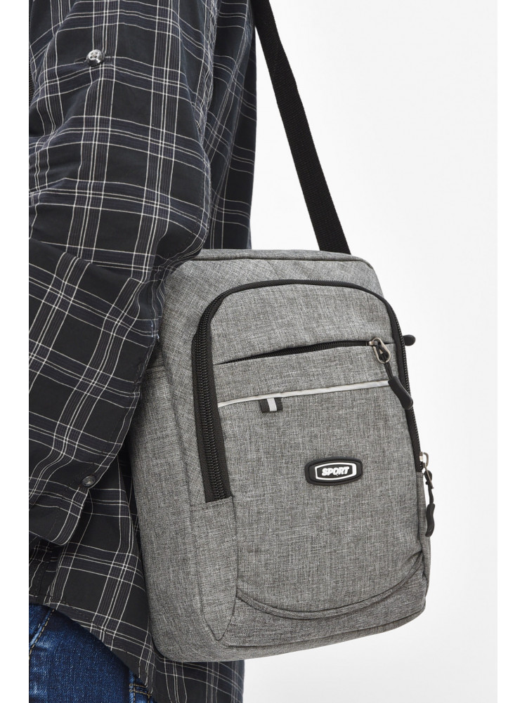 Чоловіча сумка через плече текстиль сірого кольору 611 209074C