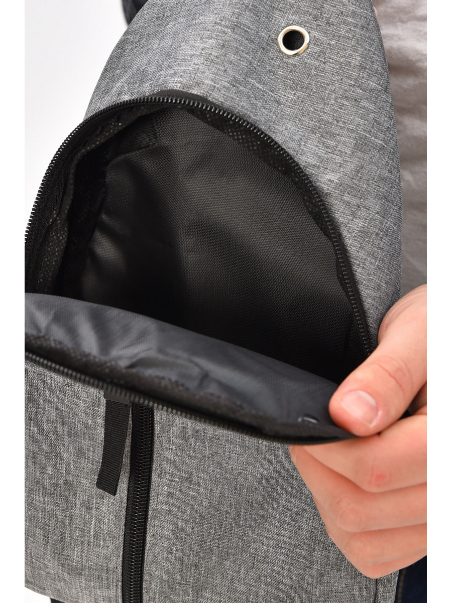 Сумка чоловіча через плече текстиль сірого кольору 501 209075C