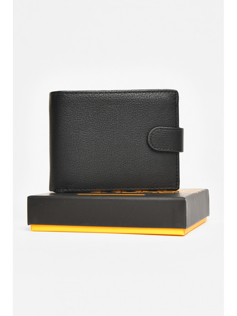 Гаманець чоловічий з екошкіри чорного кольору 538-D 209077C