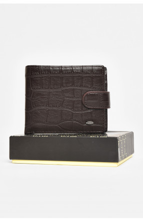 Гаманець чоловічий з екошкіри темно-коричневого кольору 208-10 209078C