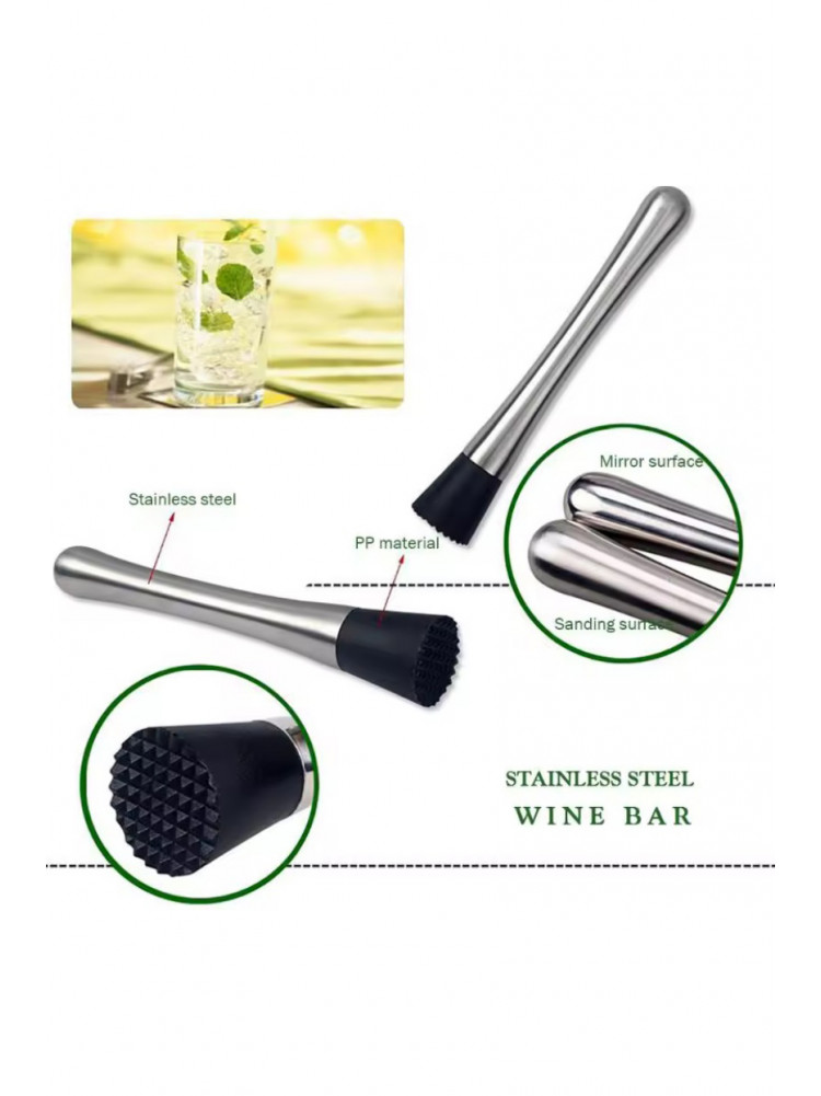 Мадлер нержавеющий Youchen MC-S1 с эбонитом L 20 см 209095C