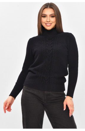 Свитер женский однотонный черного цвета 209099C