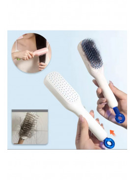 Антистатична масажна щітка з функцією очищення від волосся 209116C
