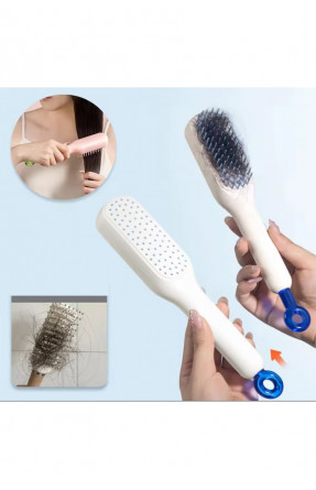 Антистатическая массажная щетка с функцией очистки от волос 209116C