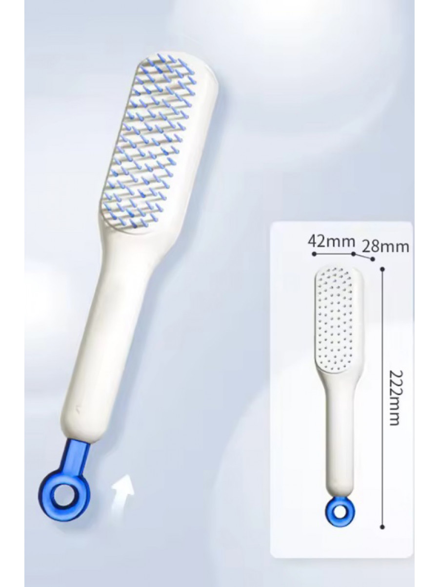 Антистатическая массажная щетка с функцией очистки от волос 209116C
