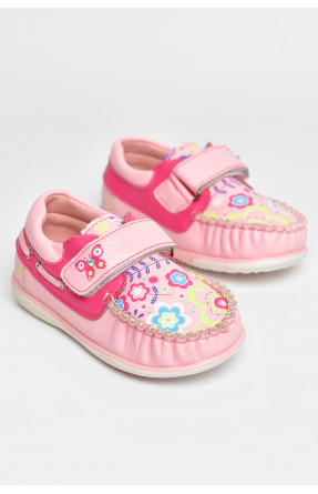 Мокасины детские для девочки светло-розового цвета 116-3 209139C Мокасины детские для девочки светло-розового цвета 116-3 209139C