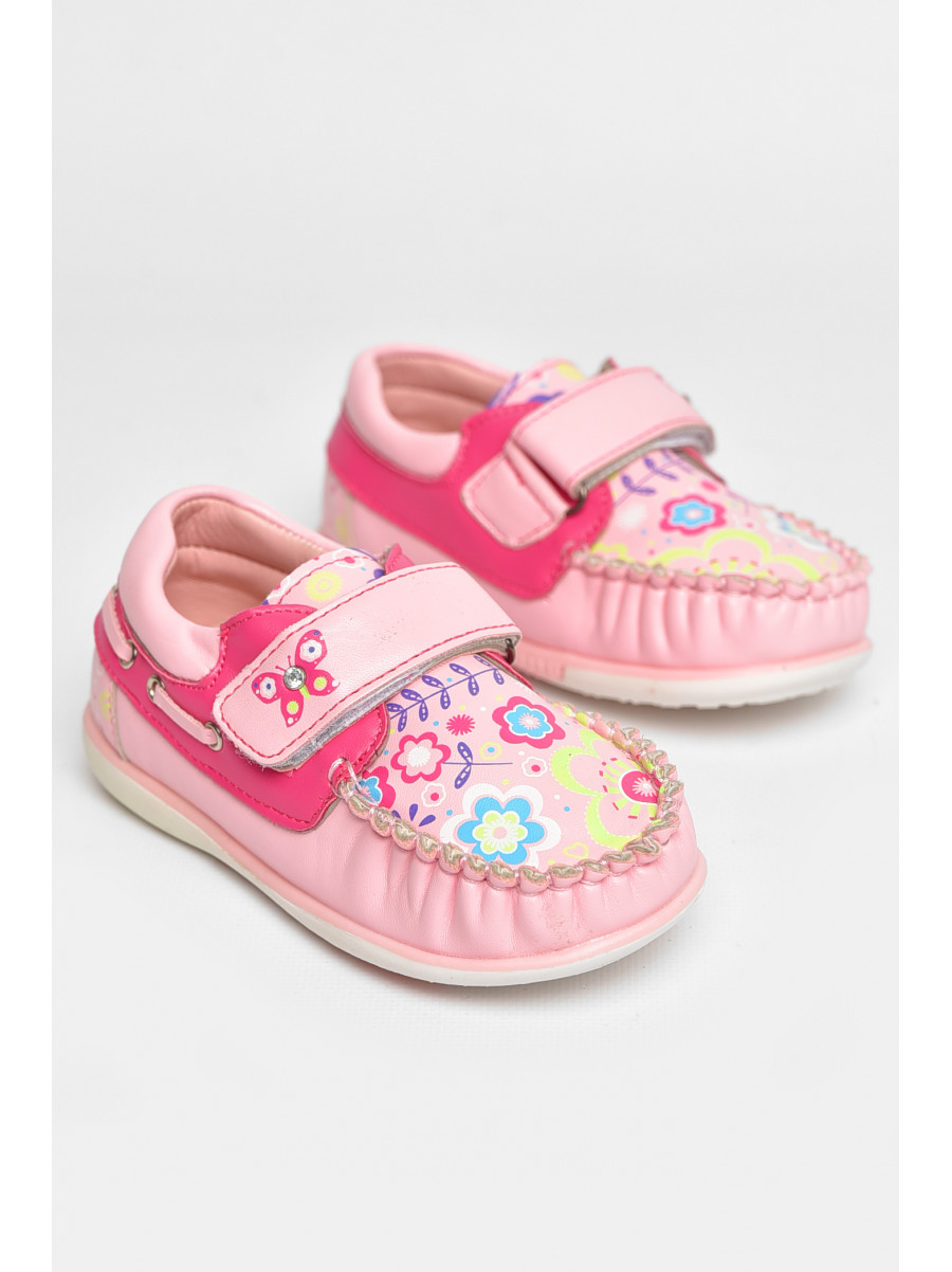 Мокасины детские для девочки светло-розового цвета 116-3 209139C