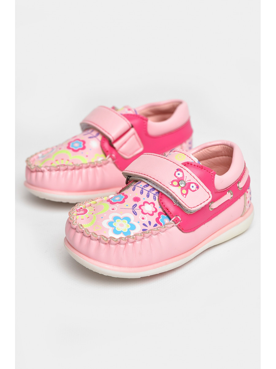 Мокасины детские для девочки светло-розового цвета 116-3 209139C