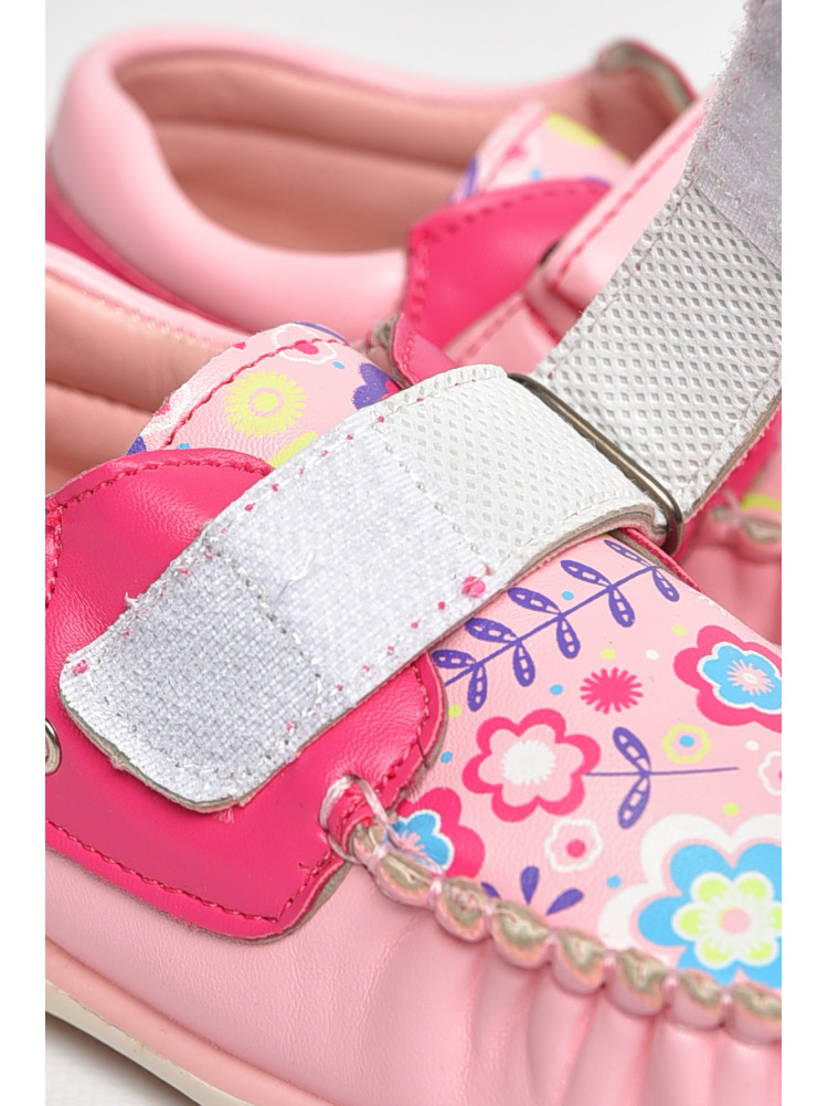 Мокасины детские для девочки светло-розового цвета 116-3 209139C