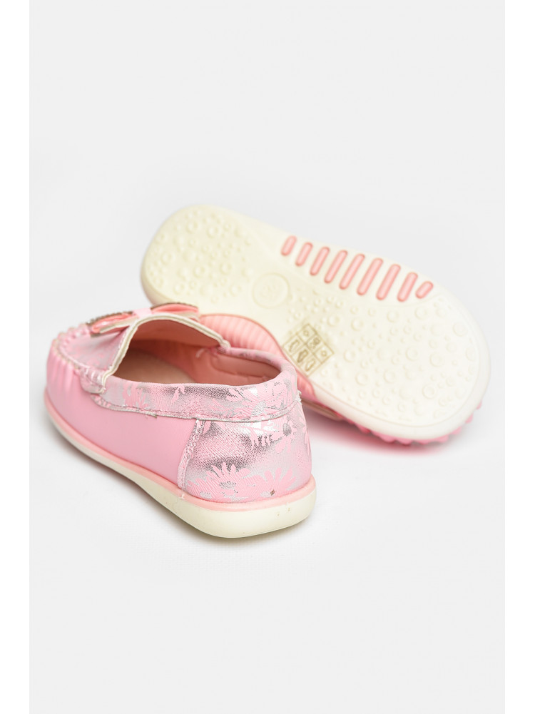 Мокасины детские для девочки светло-розового цвета 113-3 209141C