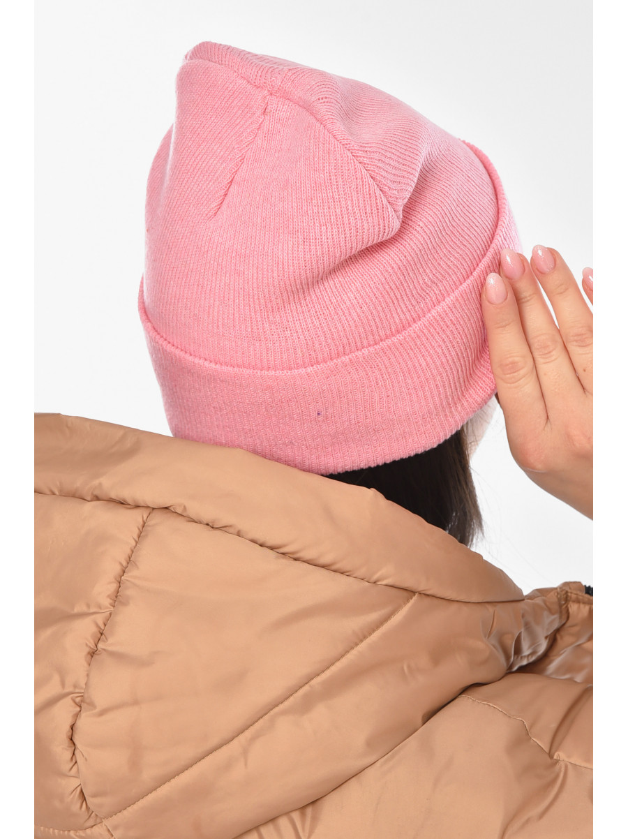 Шапка женская демисезонная светло-розового цвета 59269 209142C