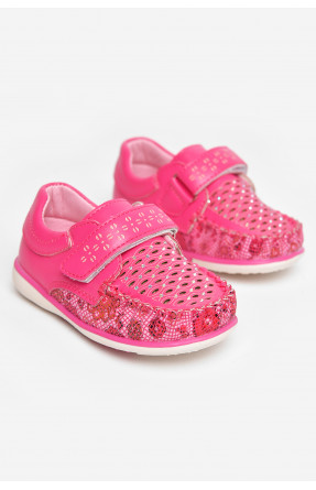 Мокасины детские для девочки розового цвета 8012-2 209144C Мокасины детские для девочки розового цвета 8012-2 209144C