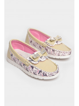 Мокасины детские для девочки бежевого цвета 1735-8 209145C
