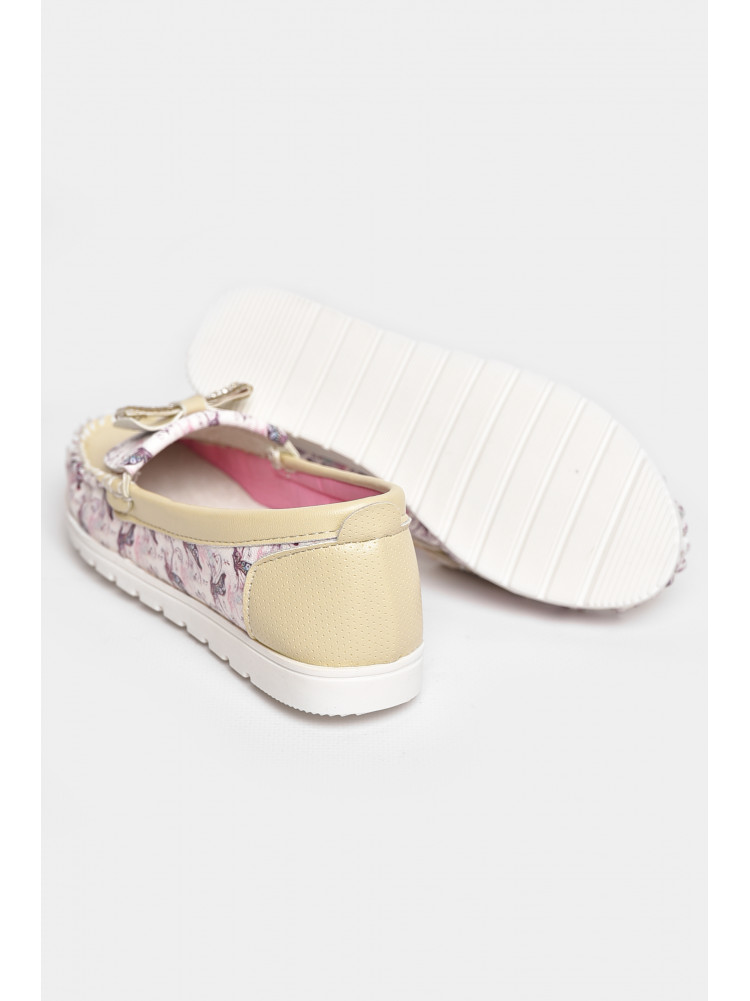 Мокасины детские для девочки бежевого цвета 1735-8 209145C